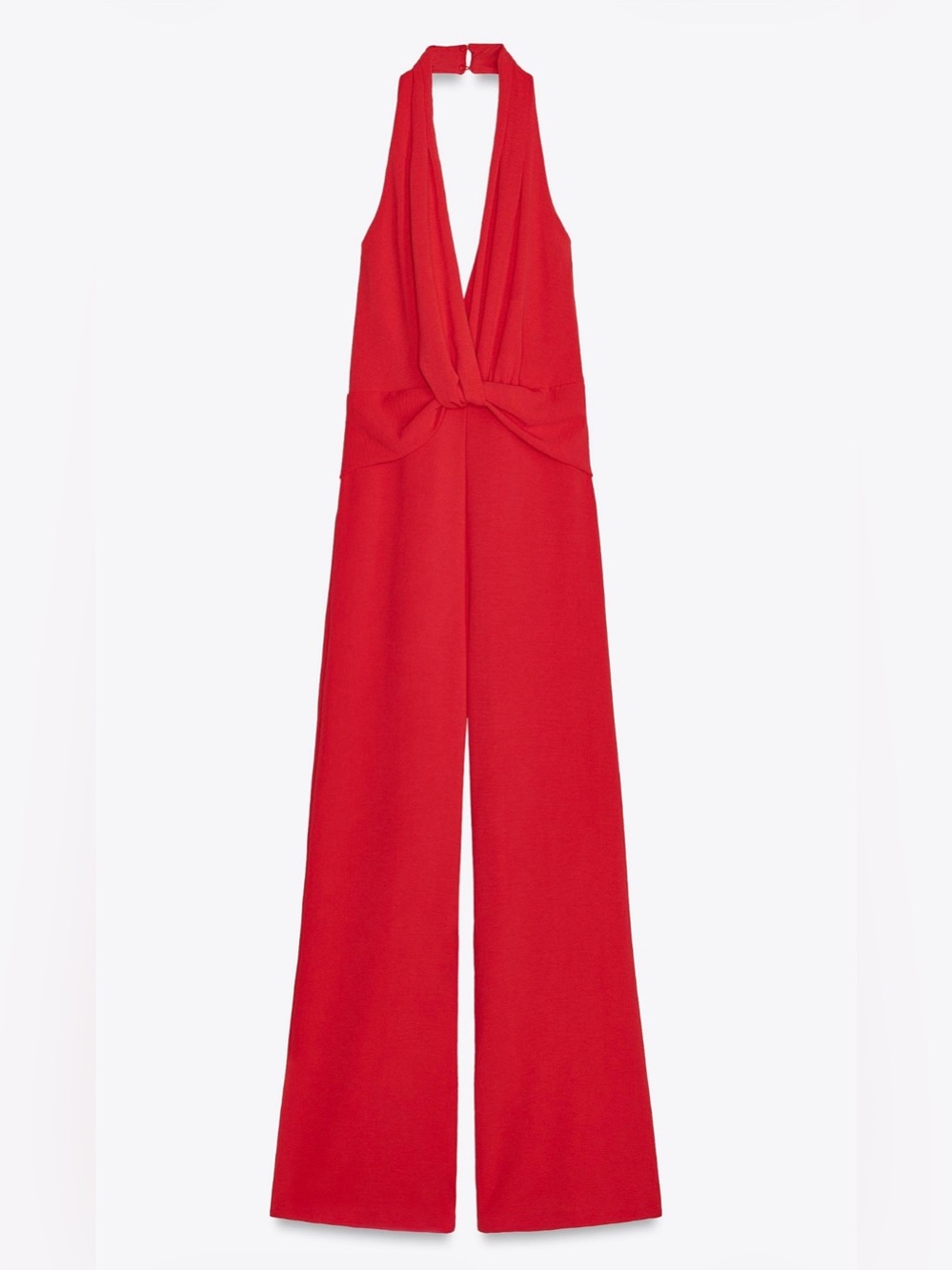 Zara Red halter neck jumpsuit new with tags